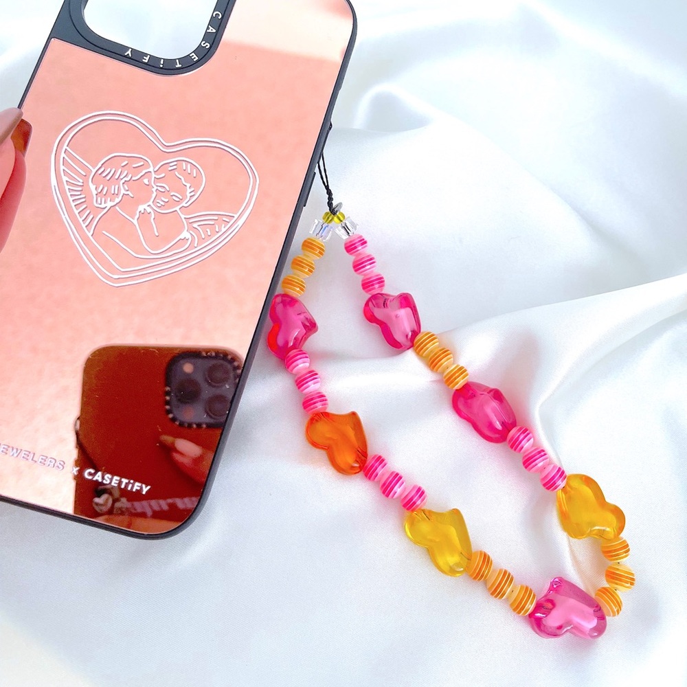 Beaded phone charm y2k aesthetic wildflower casetify